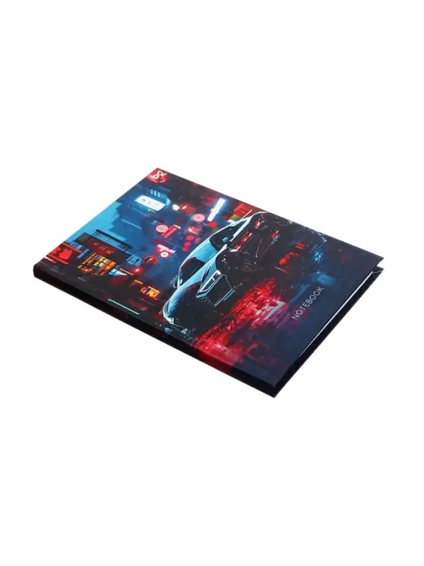 Блокнот А6, 64 листа в клетку Sportcar, твёрдая обложка, матовая ламинация, выборочный лак