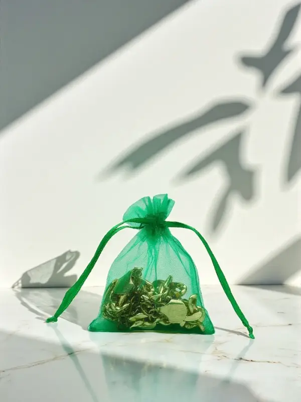 Набор мешочков подарочных 100шт. , 7*9 см, цвет тёмно-зелёный (1716477) Набор мешочков подарочных 100шт. , 7*9 см, цвет тёмно-зелёный (1716477)