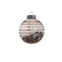 Ёлочные игрушки &laquo;Вивьен&raquo;, шары новогодние, d=8 см, набор 4 шт., бело-синий