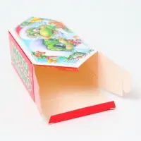Подарочная коробка Новогодняя Конфета малая«Сладкая парочка» с игрой, анимацией 9.5×8×12 см