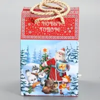 Подарочная новогодняя коробка «Золотая рыбка», для сладких подарков, 18×18×14 см