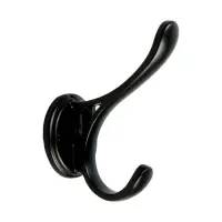 Крючок мебельный CAPPIO UNIQ, двухрожковый, цвет черный