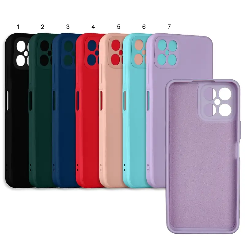 Чехол Huawei Honor X8 цветной силикон