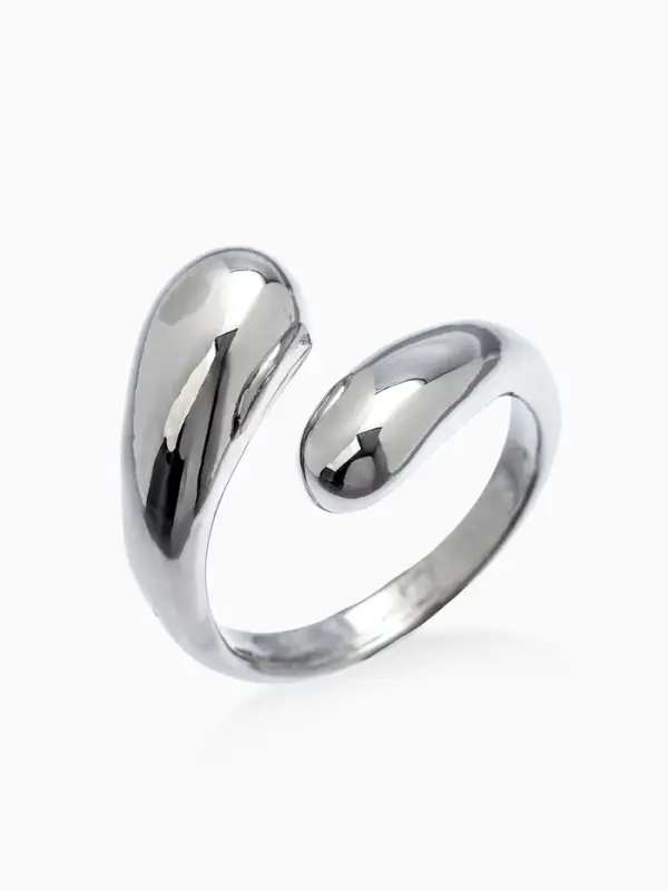 Кольцо "Капли БО", цвет золото безразмерное