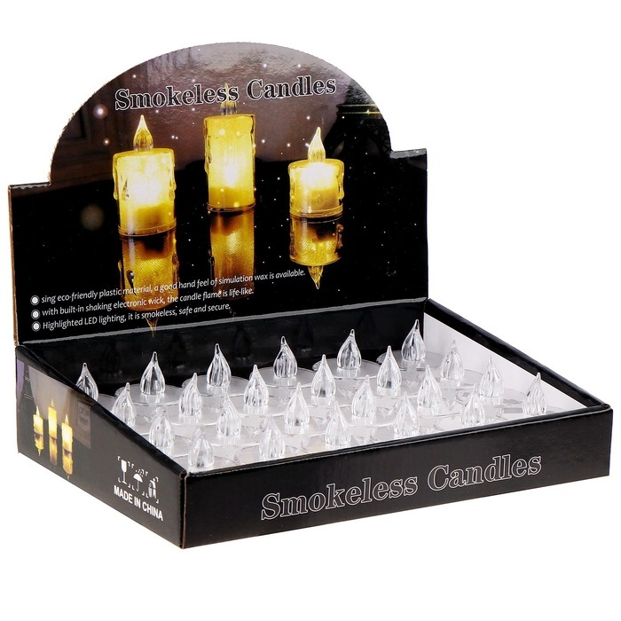 Свеча светодиодная «Романтик» горит жёлтым Свеча светодиодная «Романтик» горит жёлтым