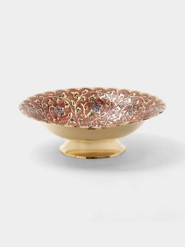 Блюдо &laquo;Живая изгородь&raquo;, 6.5&times;20&times;20 см, латунь, цветная эмаль, МИКС