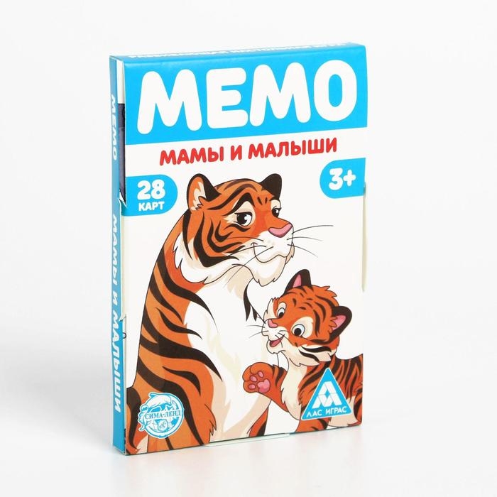 Настольная игра «Мемо. Мамы и малыши», 28 карт, 3+ Настольная игра «Мемо. Мамы и малыши», 28 карт, 3+