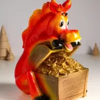Копилка "Конь с сундуком" 27х18,5х23,5 см, цветной, гипс
