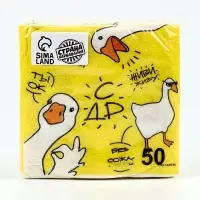 Салфетки бумажные однослойные «Гуси», 24х24 см, 50 шт Салфетки бумажные однослойные «Гуси», 24х24 см, 50 шт