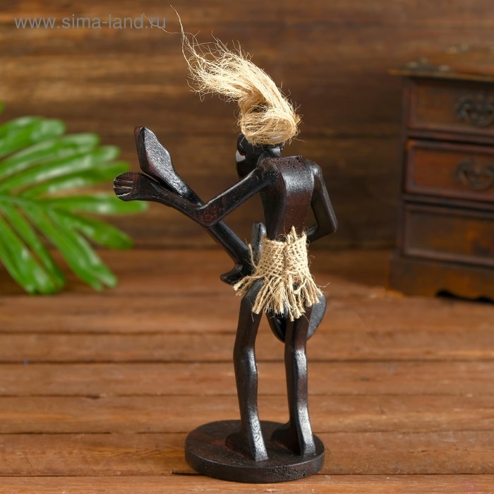 Сувенир дерево Сувенир дерево "Абориген-гитарист" 21х14х8 см