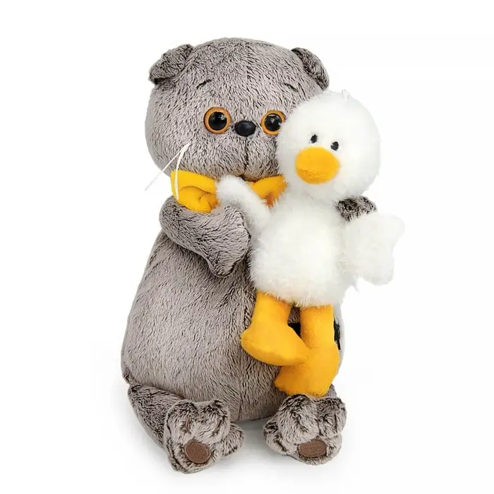 Мягкая игрушка "Кот Басик с Гусиком, "Мультсериал", 19 см Ksm19-006