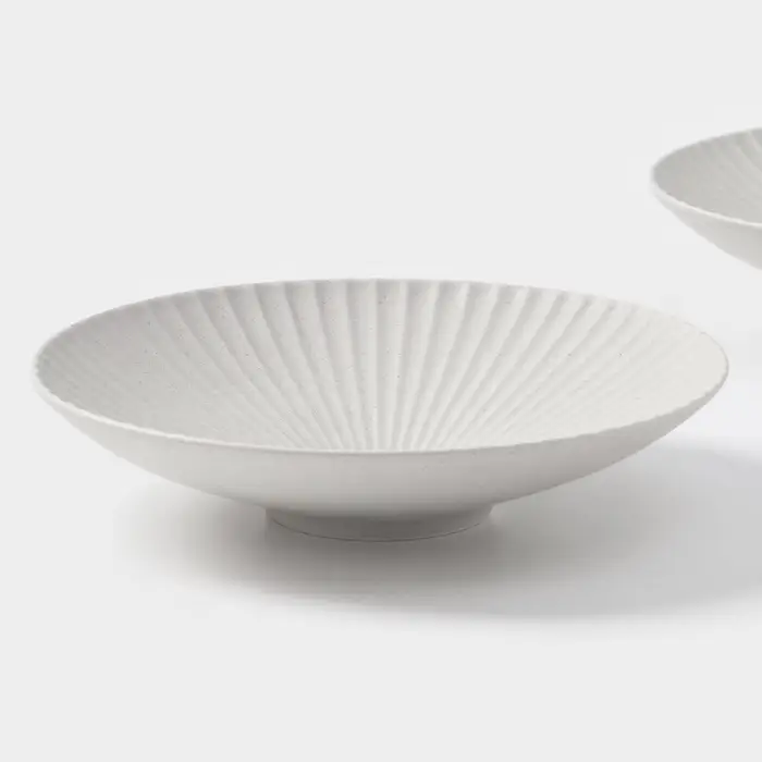 Тарелки Magistro Jarwah Lausanne, 600 мл, 21.5&times;5 см, глубокие, набор 2 шт., фарфор, серые