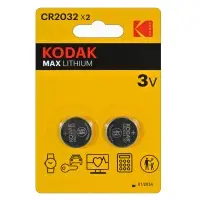 Батарейка Kodak MAX CR2032 BL2 Lithium 3V (2/60/240)