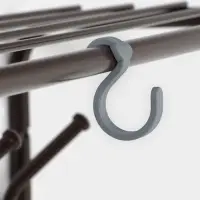 Вешалка настенная с полкой, 9 крючков, 2 яруса, 73&times;22&times;58 см, коричневая