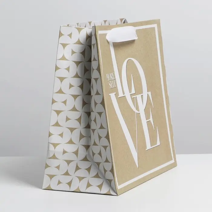 Пакет подарочный крафтовый квадратный, упаковка, «Moreself», 22 х 22 х 11 см