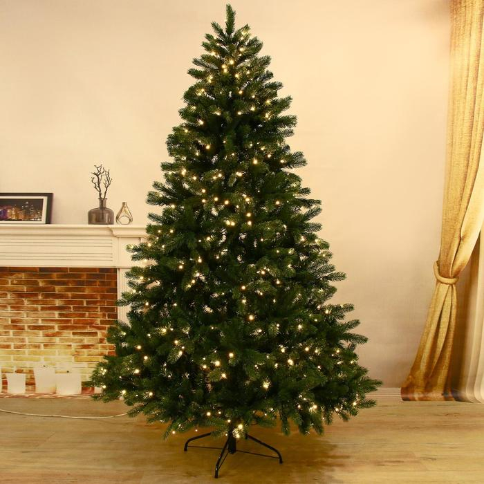 Ёлка фиброоптичесская Ёлка фиброоптичесская "Эксклюзив" 210 см d нижнего яруса 130 см 1496 веток
