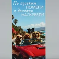 Конверт для денег &laquo;Денежки наскребли&raquo;, друзья, 16.5&times;8 см