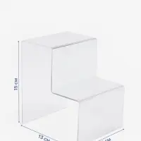 Подставка горка 2 ступеньки, 12&times;13&times;15 см, оргстекло 2 мм