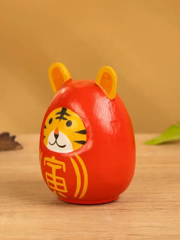 Японская кукла кокеши &laquo;Тигренок&raquo;, 6&times;6&times;9 см, красная