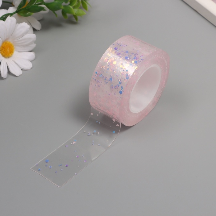 Клейкая нано-лента декоративная силикон Клейкая нано-лента декоративная силикон "Сияние. Розовый" 3 см, дл. 3 м 6,8х6,8х3 см