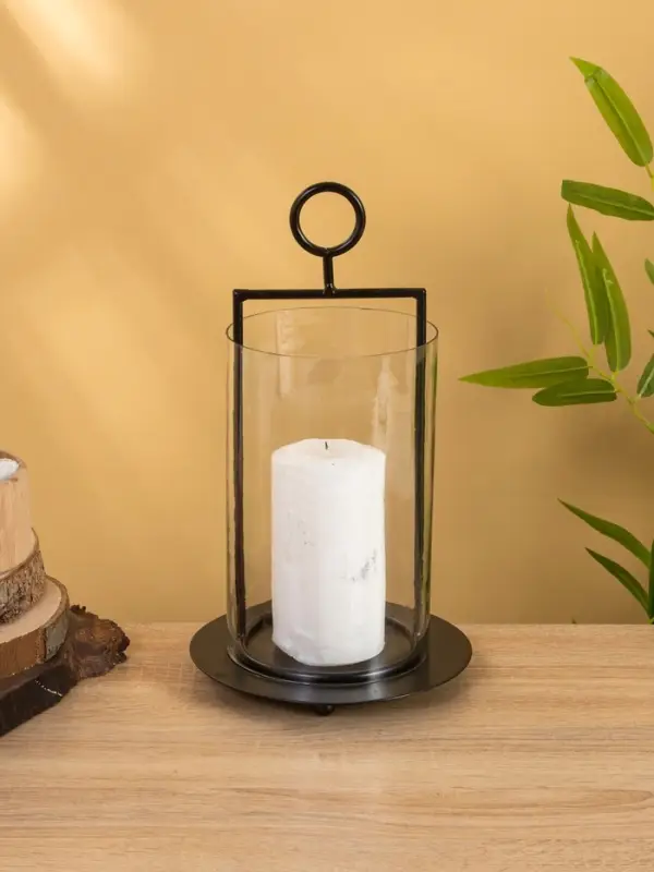 Подсвечник со стеклом Подсвечник со стеклом "Гейт" алюминий 18х18х29 см