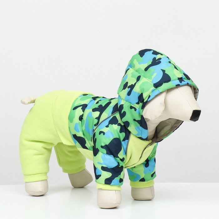 Комбинезон Комбинезон "Go-Иди" с утяжкой, размер 10 (ДС 25, ОГ 34, ОШ 24 см), зелёный/камуфляж