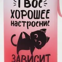 Бутылка для воды пластиковая &laquo;Твое хорошее настроение&raquo;, 550 мл