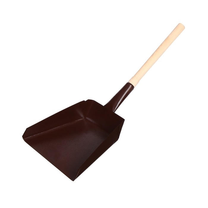 Совок хозяйственный, 17 × 17 × 6 см, металл, деревянный черенок 35 см, МИКС Совок хозяйственный, 17 × 17 × 6 см, металл, деревянный черенок 35 см, МИКС