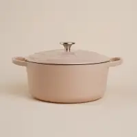 Кастрюля чугунная SL Home, 4.2 л, d=24.5 см, h=11 см, с крышкой, эмалированное покрытие, индукция, бежевая