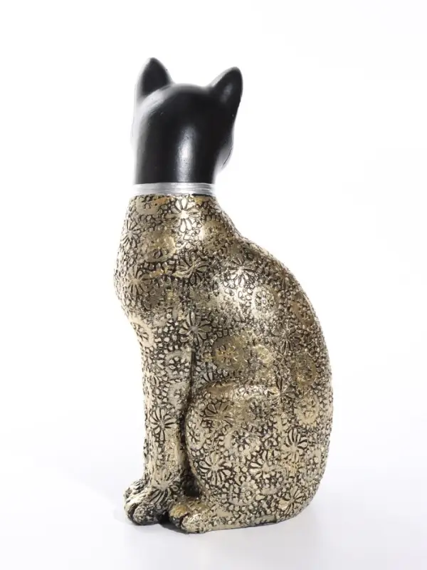 Фигурка полистоун &laquo;Чёрная кошечка с бабочкой&raquo;, 13.5&times;11.5&times;24 см