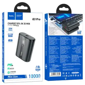 Портативный аккумулятор 10000 mAh Q3 PRO HOCO черный