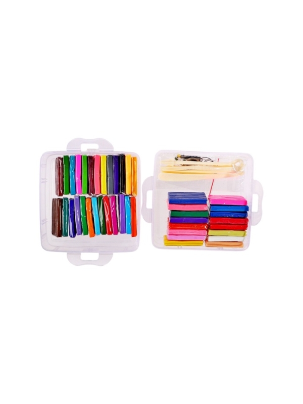 Набор глина полимерная запекаемая, 42 цвета по 20 г, с аксессуарамив кейсе Набор глина полимерная запекаемая, 42 цвета по 20 г, с аксессуарамив кейсе