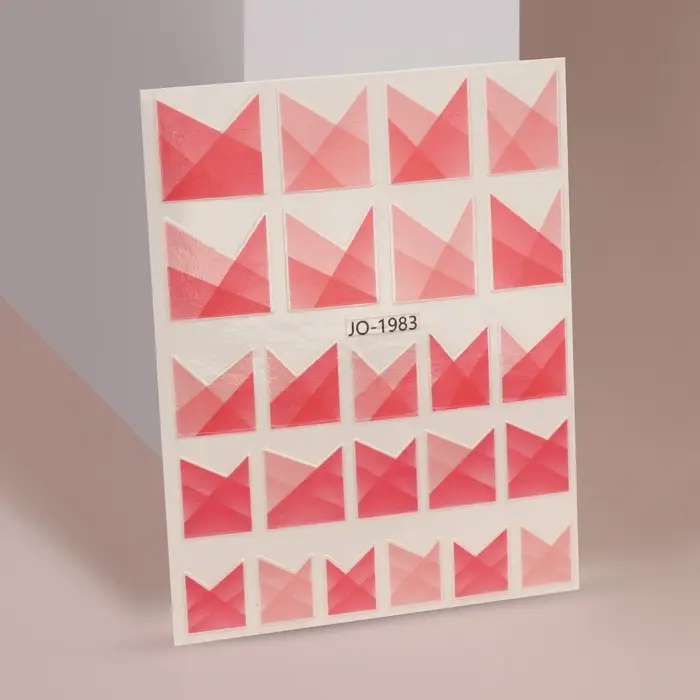 Наклейки для ногтей «Френч», розовые