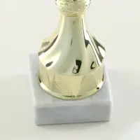 Кубок 151С, наградная фигура, золото, подставка камень, 22 см