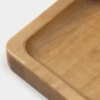 Менажница Доляна, 18&times;10 см, 2 секции, дерево берёза, пропитана маслом