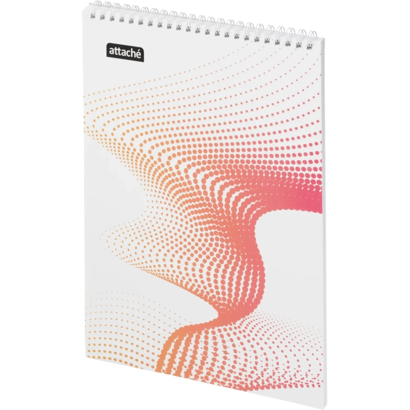 Блокнот А4,80л,клетка,метал.гребень,цв.обложка Forma