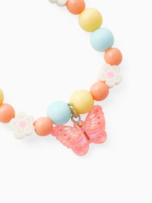 Браслет детский &laquo;Выбражулька. Бабочка с бусинами&raquo;, d=6 см, разноцветный