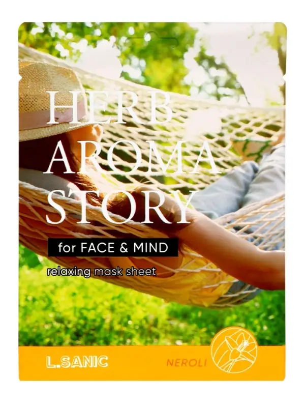 Тканевая маска с экстрактом нероли и эффектом ароматерапии, 25мл, L.Sanic