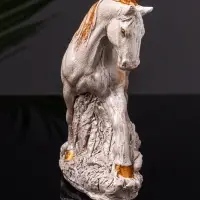 Фигурка гипс &laquo;Конь Граф&raquo;, 12&times;16&times;6 см, бежевая