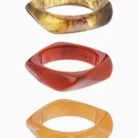 Набор 3 браслета манжета &laquo;Тренд&raquo;, акрил, разноцветный