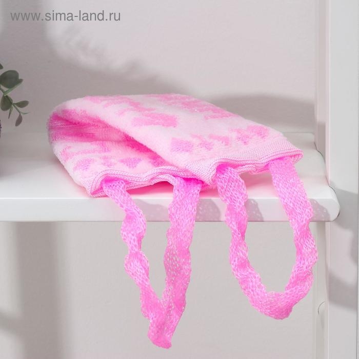 Мочалка для тела Доляна «С лёгким паром», 11×40 см, цвет МИКС