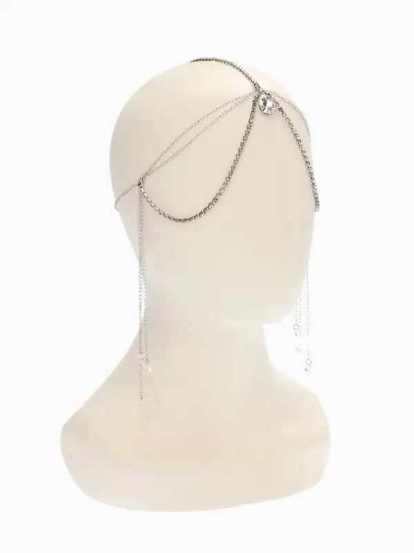 Украшение для волос  Украшение для волос "Шахерезада", цвет белый в серебре