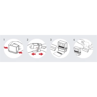 Оснастка для штампов персон. Pr. 30 47х18 мм черная рамка Colop