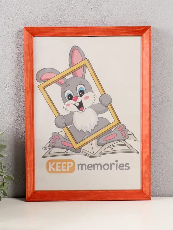 Фоторамка дерево 21х30 см, махагон №2 (пластиковый экран)