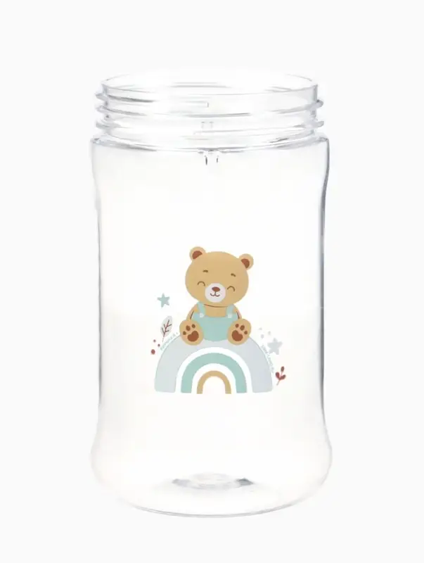 Поильник - непроливайка детский с силиконовой трубочкой и грузиком, от 9 мес., 350 мл., на ленте, цвет голубой, Крошка Я