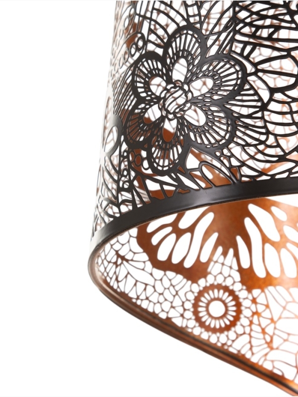 Светильник "Манчестер" (Бабочки) 1х40Вт Е27 черный 12,5х12,5х24+100см