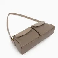 Сумка женская багет TEXTURA на молнии, 27&times;8&times;13 см, бежево-серая