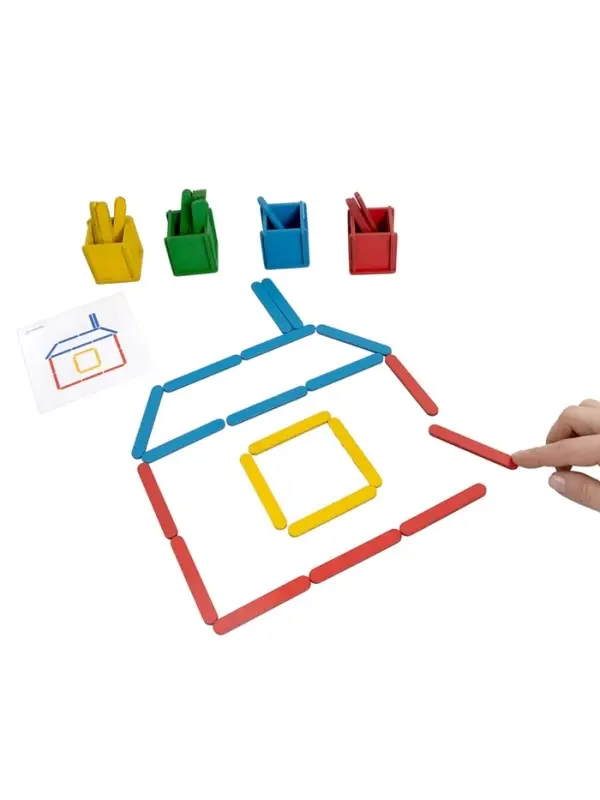 Игра развивающая деревянная "Палочки в стаканчиках" 04565