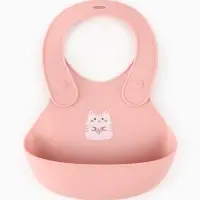 Нагрудник детский, светло-розовый