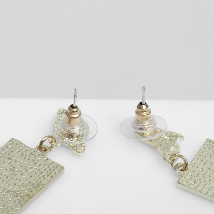 Серьги эмаль «Космос» и коты, цвет бело-синий в золоте Серьги эмаль «Космос» и коты, цвет бело-синий в золоте